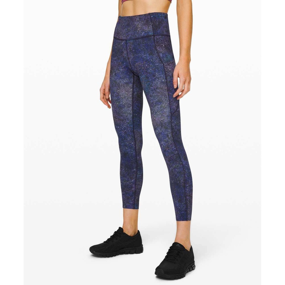Lululemon Fast and Free Tight II 25 Nulux Leggings Womens 6 Polar Lights Blue